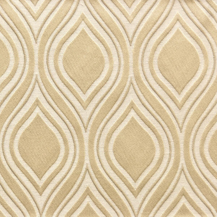 Verve 1 Manilla by Stout Fabric Color My Window Alabaster/Parchment 100% Polyester INDIA Horizontal: 3.375 and Vertical: 6.125 54 in - Fabric Carolina -