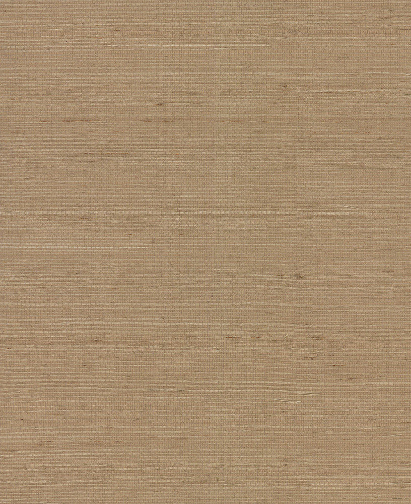 Plain Grass Brown Wallpaper by Magnolia Home Magnolia Home Covers about 72 square feet 36-in by 24-ft long roll Unpasted 0 - Fabric Carolina -