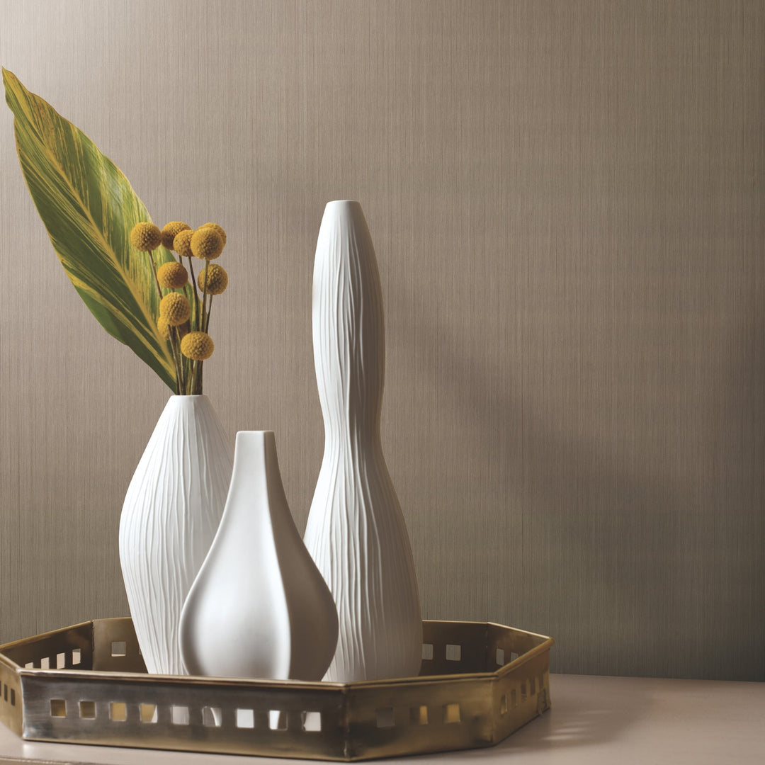 Vertical Silk Black Wallpaper by York Wallcoverings Designer