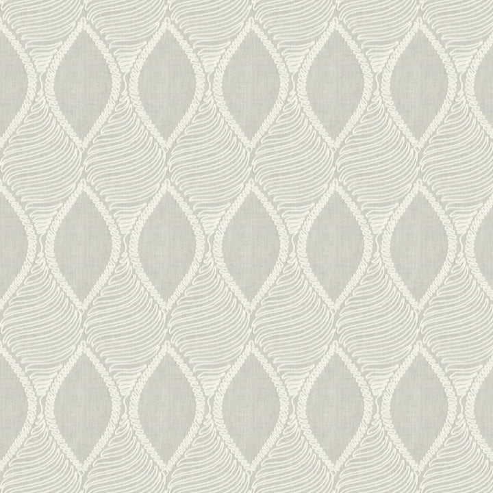 Vivian 1 Dove by Stout Fabric Rainbow Library Silver/Smoke 58% Cotton 42% Polyester Viscose Embroidery INDIA Horizontal: 4.875 and Vertical: 9.375 52 in - Fabric Carolina -