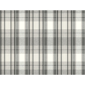 Bartola Plaid Black Wallpaper by Inspired by Color