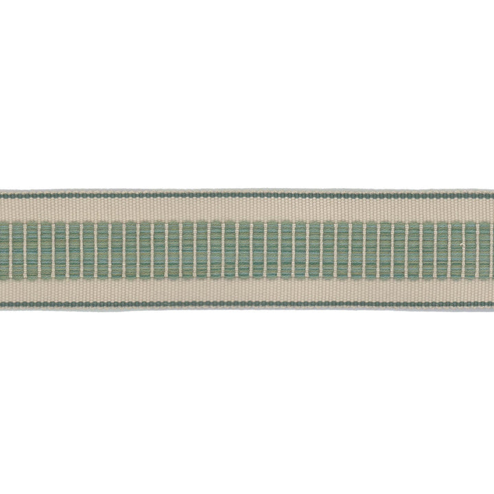 Volare Tape 4 Seaglass by Stout Trim Stout Trim Volare Tape 4 SeaglassTrim NEW TRADITIONS TRIM 62%SVI 38%ACR CHINA </p><p>Repeat: H: 0.250, V: 0.000 2 in - Fabric Carolina -