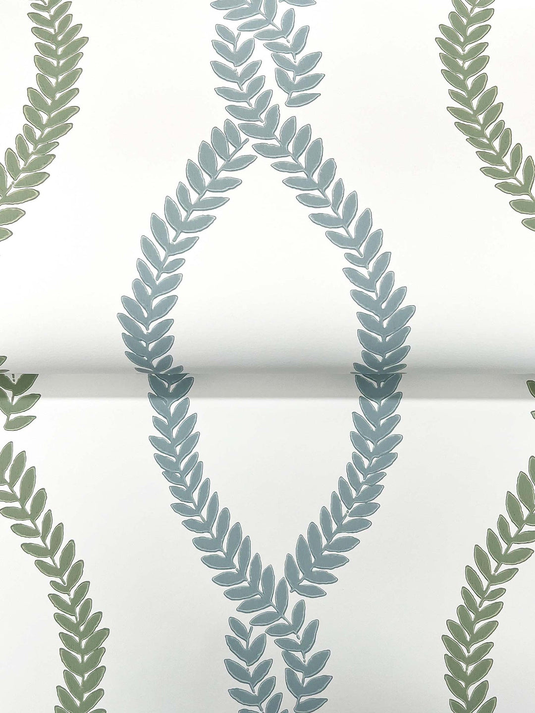 Laureate Light Green Vine Trellis Wallpaper by Antonina Vella Designer