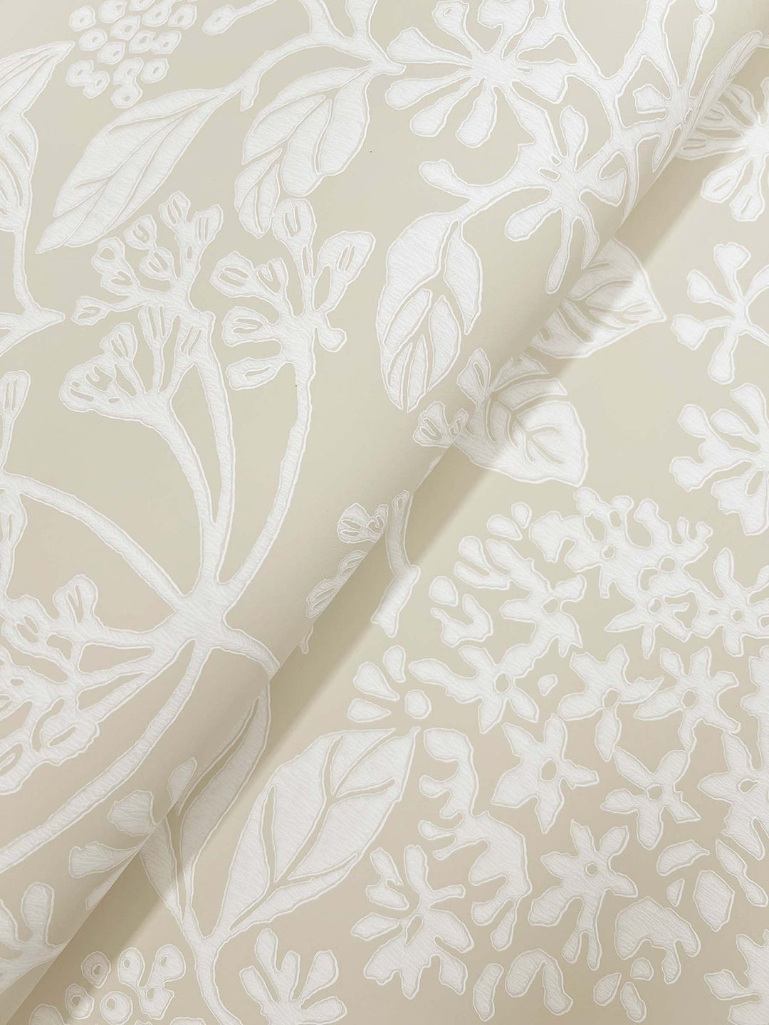 Rowen Beige Botanical Wallpaper by Antonina Vella Designer