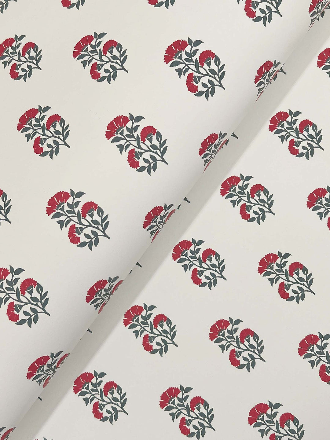 Sylvie Ruby Floral Wallpaper by Antonina Vella Designer