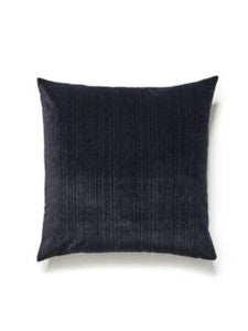 Scalamandre Pillows Strie Velvet Pillow 22 X 22 - Noir