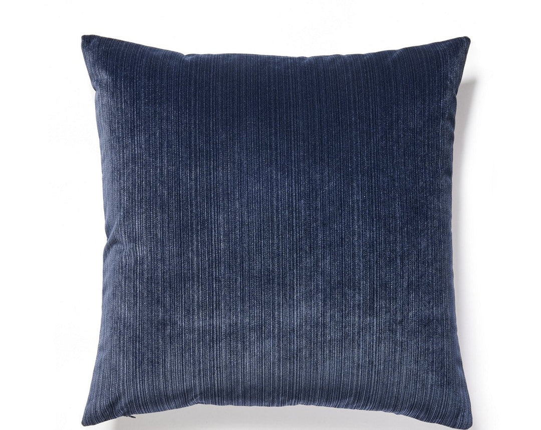 Strie Velvet Pillow 22 X 22 - Ink VWSTRIEPILL0006 by Scalamandre Designer Pillow