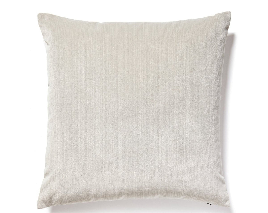 Strie Velvet Pillow 22 X 22 - Ecru VWSTRIEPILL0011 by Scalamandre Designer Pillow