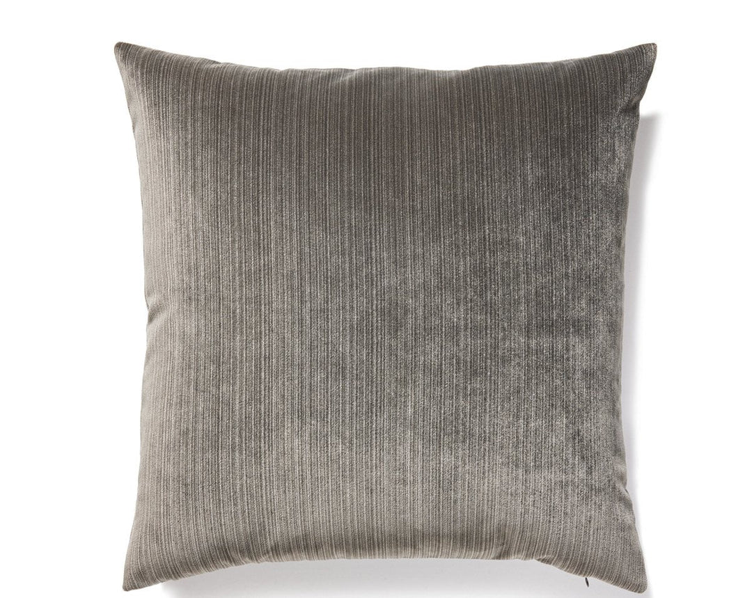 Strie Velvet Pillow 22 X 22 - Titanium VWSTRIEPILL0015 by Scalamandre Designer Pillow