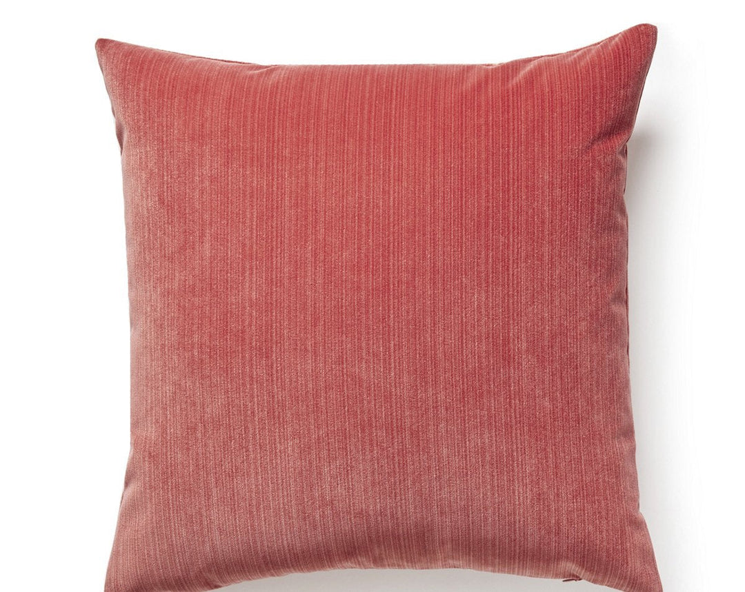 Strie Velvet Pillow 22 X 22 - Hibiscus VWSTRIEPILL0021 by Scalamandre Designer Pillow