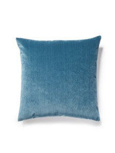 Scalamandre Pillows Strie Velvet Pillow 22 X 22 - Teal