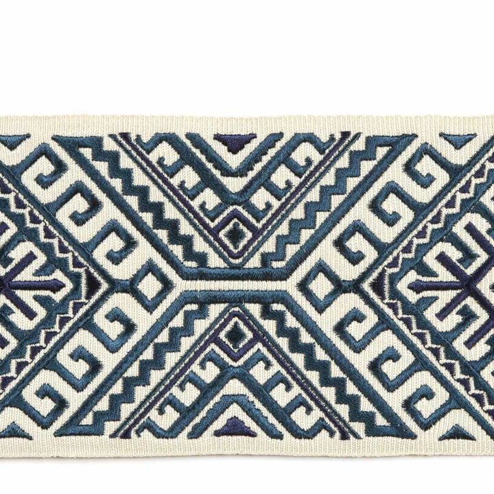 Vaduz Seafoam by Europatex Designer Fabric Tapes Galore 100% Polyester 6.25" 3.50 inches - Swanky Fabrics -