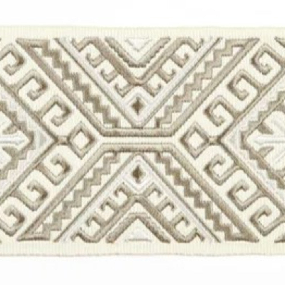 Vaduz Ivory by Europatex Fabric Tapes Galore 100% Polyester 6.25" 3.50 inches - Fabric Carolina -