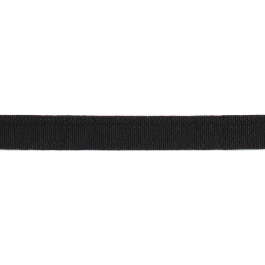 Versailles 1/4" Grosgrain Ribbon - Black by Europatex Fabric Versailles 64% Rayon, 34% Cotton, 2% Polyester China See Sample Horizontal: N/A and Vertical: N/A 0.25 inches  - Fabric Carolina -