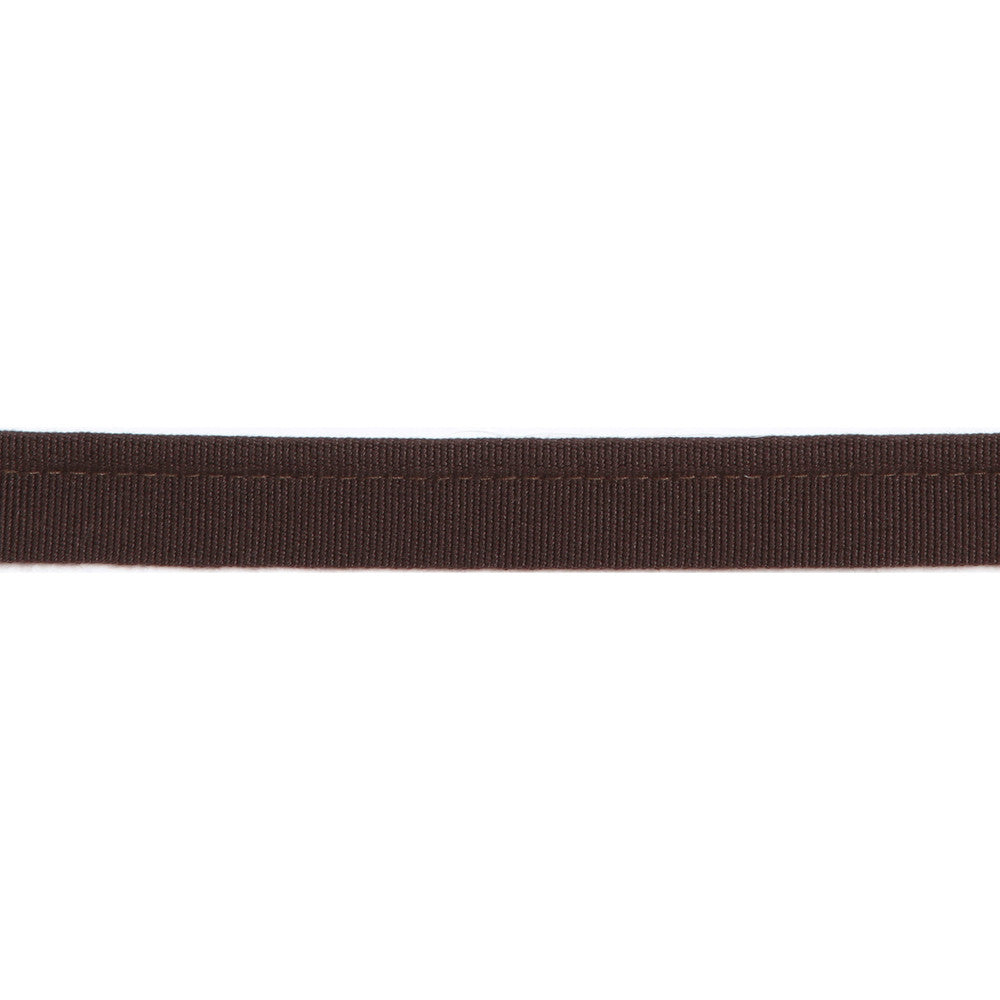 Versailles 1/4" Grosgrain Ribbon Lip Cord Chocolate by Europatex Designer Fabric Versailles 64% Rayon, 34% Cotton, 2% Polyester 0.25 inches - Swanky Fabrics -