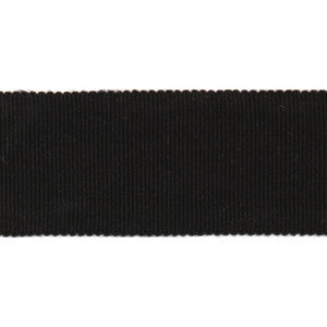 Versailles 1.5" Grosgrain Ribbon Black by Europatex Fabric