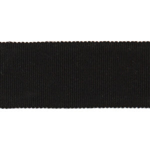 Versailles 1.5" Grosgrain Ribbon Tape Black by Europatex Fabric