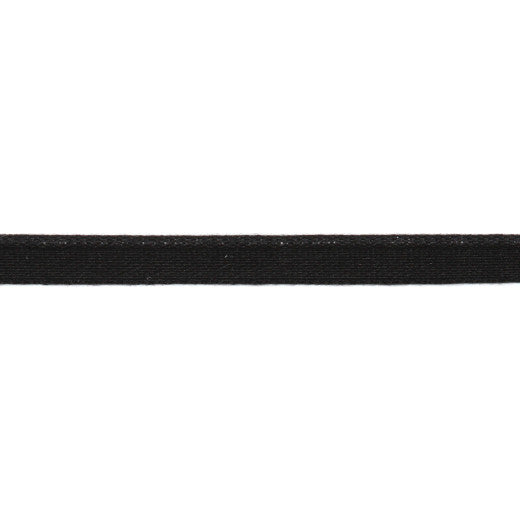 Versailles 1/8" Piping Woven Lip Cord - Black by Europatex Fabric Versailles 64% Rayon, 36% Cotton China See Sample Horizontal: N/A and Vertical: N/A 0.13 inches  - Fabric Carolina -