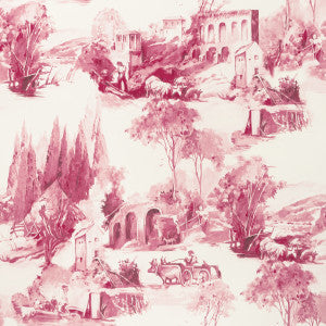 Anastacia Raspberry by Clarke And Clarke Wallcovering