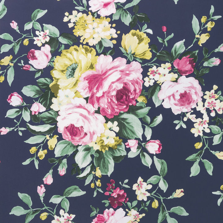 Emeline Indigo by Clarke And Clarke Wallcovering CLARKE & CLARKE COLONY Belgium Horizontal: 0 and Vertical: 20.875 20.875 - Fabric Carolina -