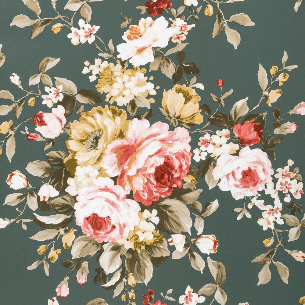 Emeline Jade by Clarke And Clarke Wallcovering CLARKE & CLARKE COLONY Belgium Horizontal: 0 and Vertical: 20.875 20.875 - Fabric Carolina -