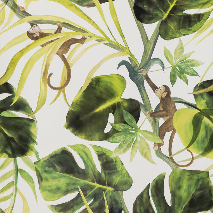 Monkey Business Natural by Clarke And Clarke Wallcovering CLARKE & CLARKE COLONY Belgium Horizontal: 0 and Vertical: 20.875 20.875 - Fabric Carolina -
