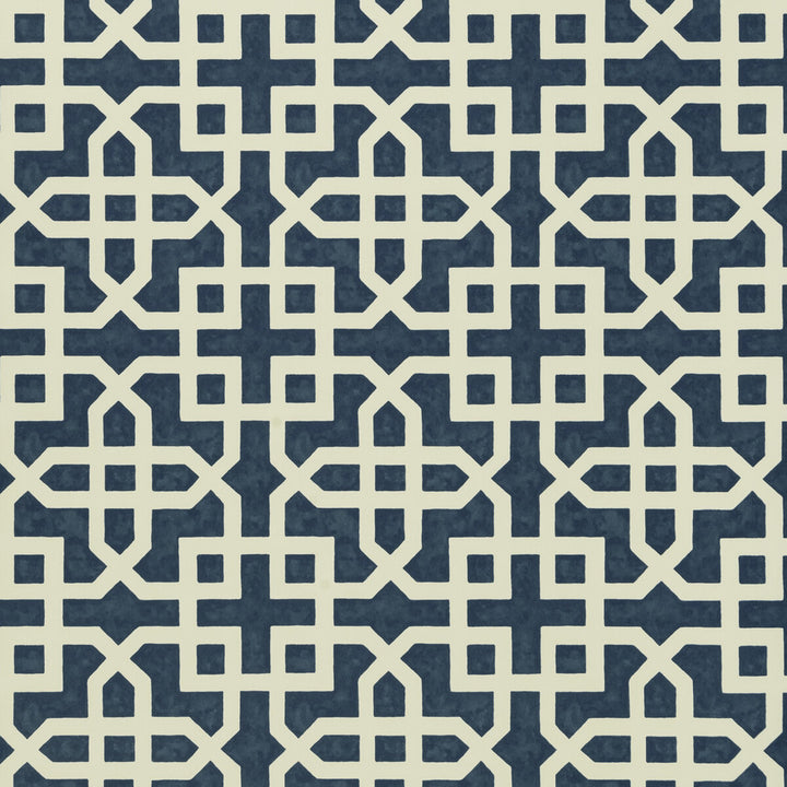Monserrat Indigo by Clarke And Clarke Wallcovering CLARKE & CLARKE COLONY Belgium Horizontal: 0 and Vertical: 7 20.875 - Fabric Carolina -