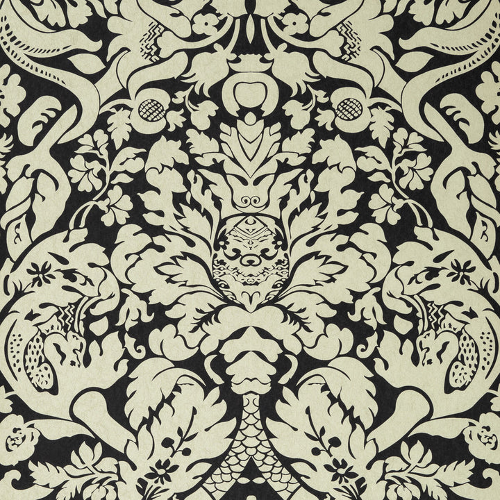 Valentina Ebony by Clarke And Clarke Wallcovering CLARKE & CLARKE COLONY - Belgium - Horizontal: 0 and Vertical: 25.25 20.875 - Fabric Carolina -