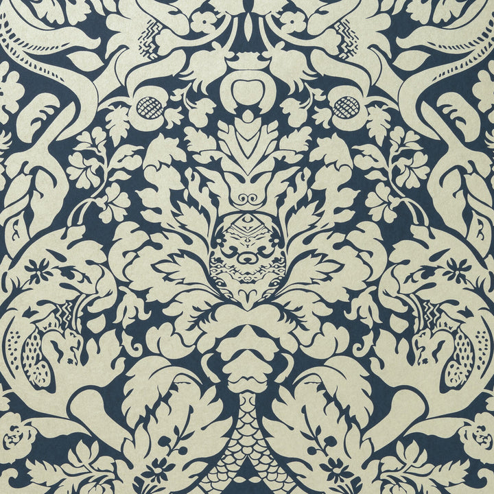 Valentina Midnight by Clarke And Clarke Wallcovering CLARKE & CLARKE COLONY Belgium Horizontal: 0 and Vertical: 25.25 20.875 - Fabric Carolina -