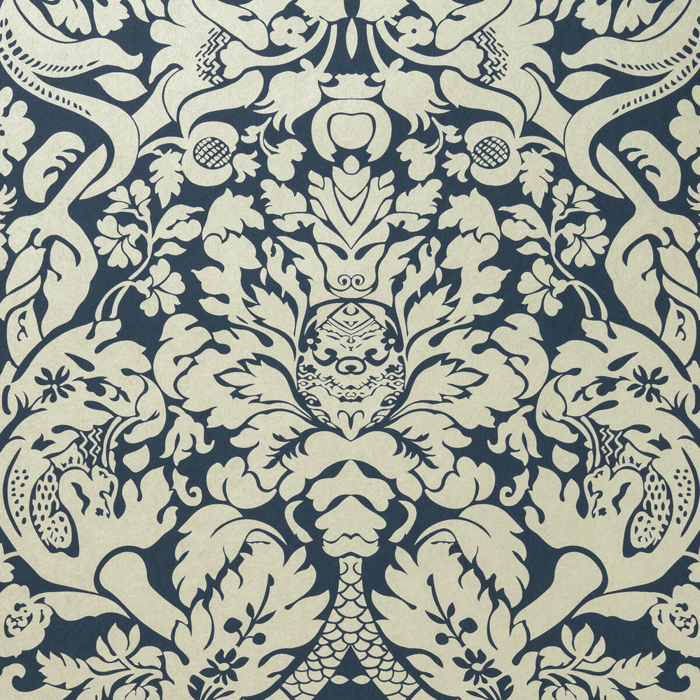Valentina Midnight by Clarke And Clarke Wallcovering CLARKE & CLARKE COLONY Belgium Horizontal: 0 and Vertical: 25.25 20.875 - Fabric Carolina -