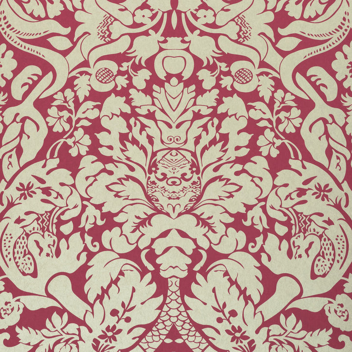 Valentina Raspberry by Clarke And Clarke Wallcovering CLARKE & CLARKE COLONY Belgium Horizontal: 0 and Vertical: 25.25 20.875 - Fabric Carolina -