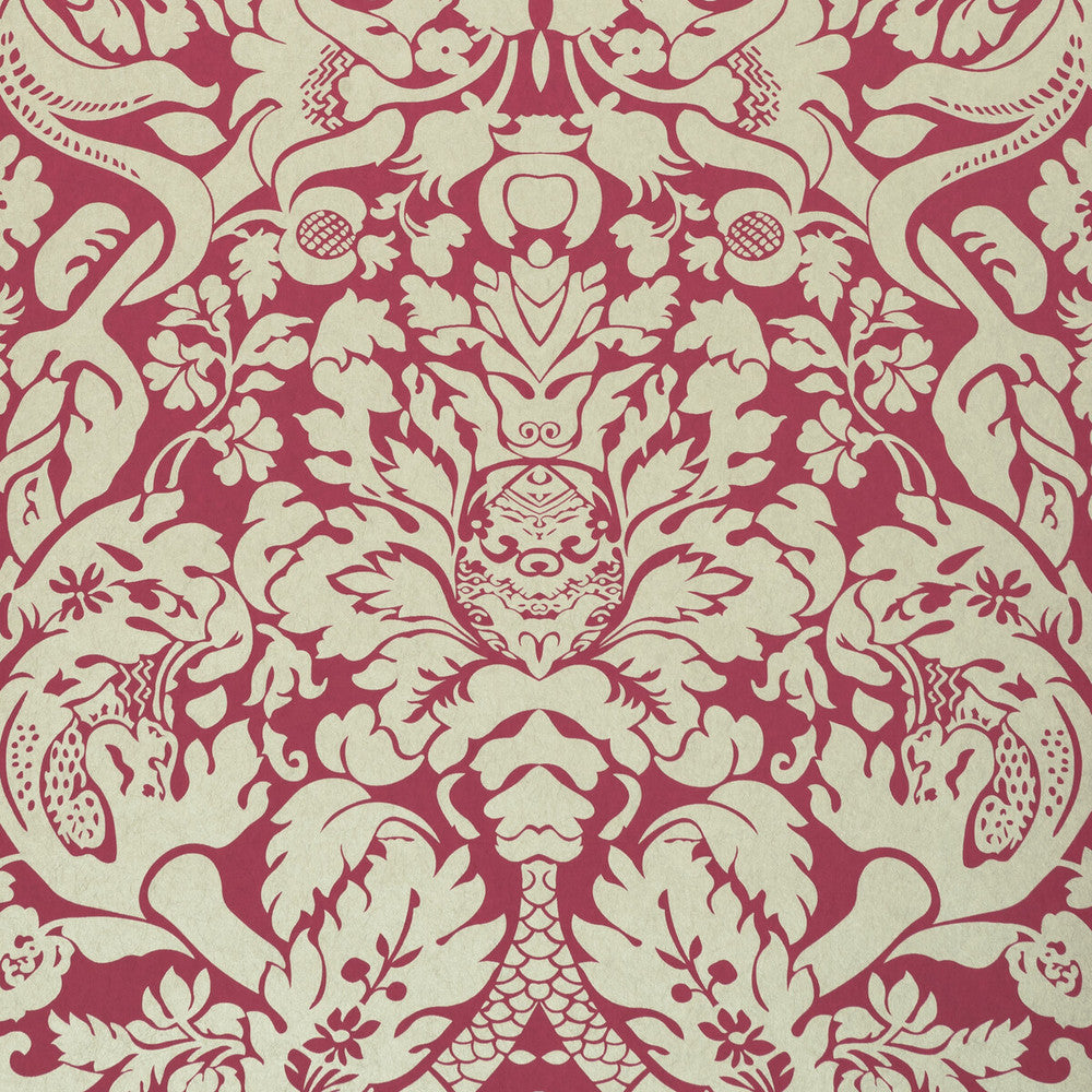 Valentina Raspberry by Clarke And Clarke Wallcovering CLARKE & CLARKE COLONY - Belgium - Horizontal: 0 and Vertical: 25.25 20.875 - Fabric Carolina -