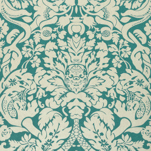 Valentina Teal by Clarke And Clarke Wallcovering