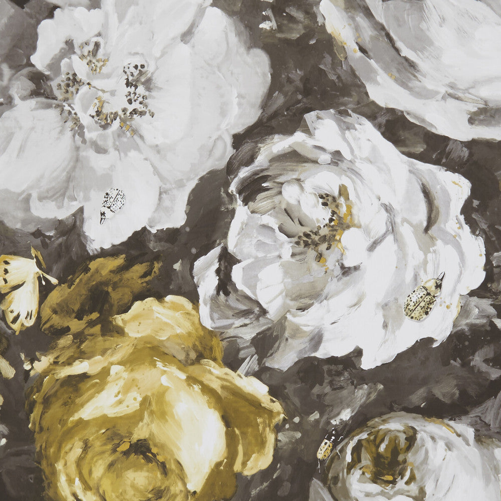 Floretta Antique/Charcoal by Clarke And Clarke Wallcovering CLARKE & CLARKE BOTANICA NON WOVEN - 100% United Kingdom - Horizontal: 0 and Vertical: 20.5 20.5 - Fabric Carolina -