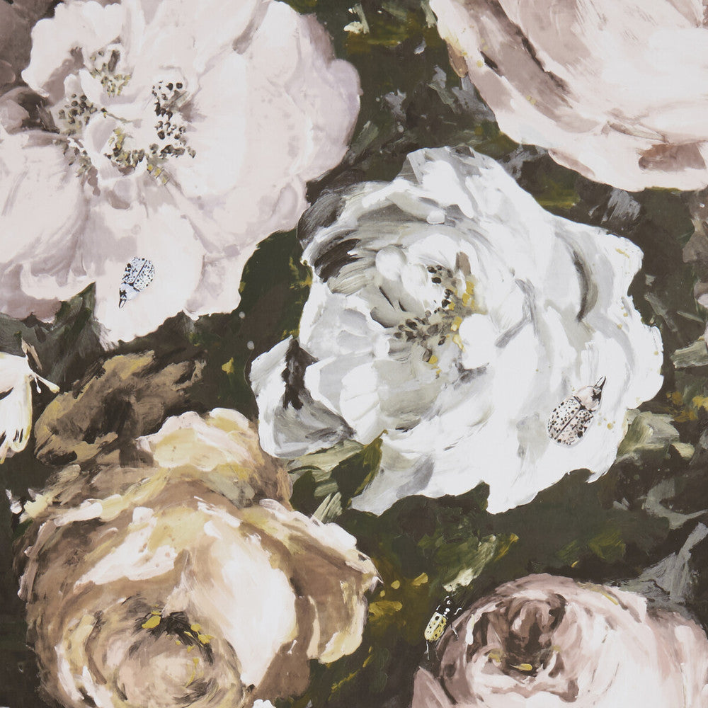 Floretta Blush/Charcoal by Clarke And Clarke Wallcovering CLARKE & CLARKE BOTANICA NON WOVEN - 100% United Kingdom Horizontal: 0 and Vertical: 20.5 20.5 - Fabric Carolina -