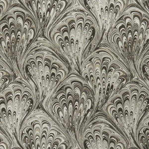 Pavone Charcoal/Gold by Clarke And Clarke Wallcovering