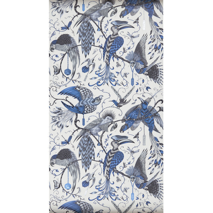 Audubon Blue by Clarke And Clarke Wallcovering ANIMALIA BY EMMA J SHIPLEY FOR C&C NON WOVEN - 100% United Kingdom - Horizontal: 0 and Vertical: 20.5 20.5 - Fabric Carolina -