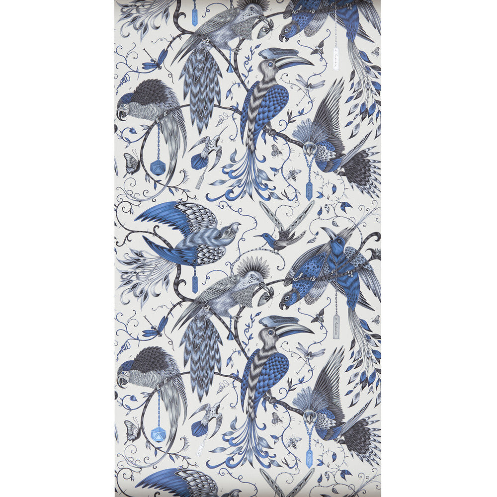 Audubon Blue by Clarke And Clarke Wallcovering ANIMALIA BY EMMA J SHIPLEY FOR C&C NON WOVEN - 100% United Kingdom Horizontal: 0 and Vertical: 20.5 20.5 - Fabric Carolina -