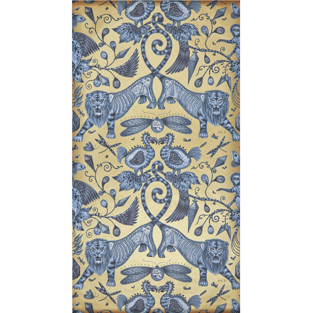 Extinct Blue by Clarke And Clarke Wallcovering ANIMALIA BY EMMA J SHIPLEY FOR C&C United Kingdom Horizontal: 0 and Vertical: 18 20.5 - Fabric Carolina -