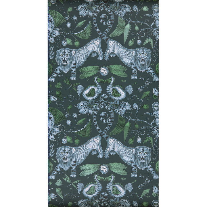 Extinct Navy by Clarke And Clarke Wallcovering Clarke And Clarke Wallcovering Extinct NavyWallcovering ANIMALIA BY EMMA J SHIPLEY FOR C&C United Kingdom </p><p>Repeat: H: 0, V: 18 20.5 - Fabric Carolina -