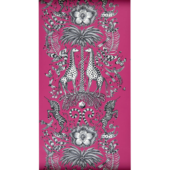 Kruger Magenta by Clarke And Clarke Wallcovering ANIMALIA BY EMMA J SHIPLEY FOR C&C - United Kingdom - Horizontal: 0 and Vertical: 27.125 20.5 - Fabric Carolina -