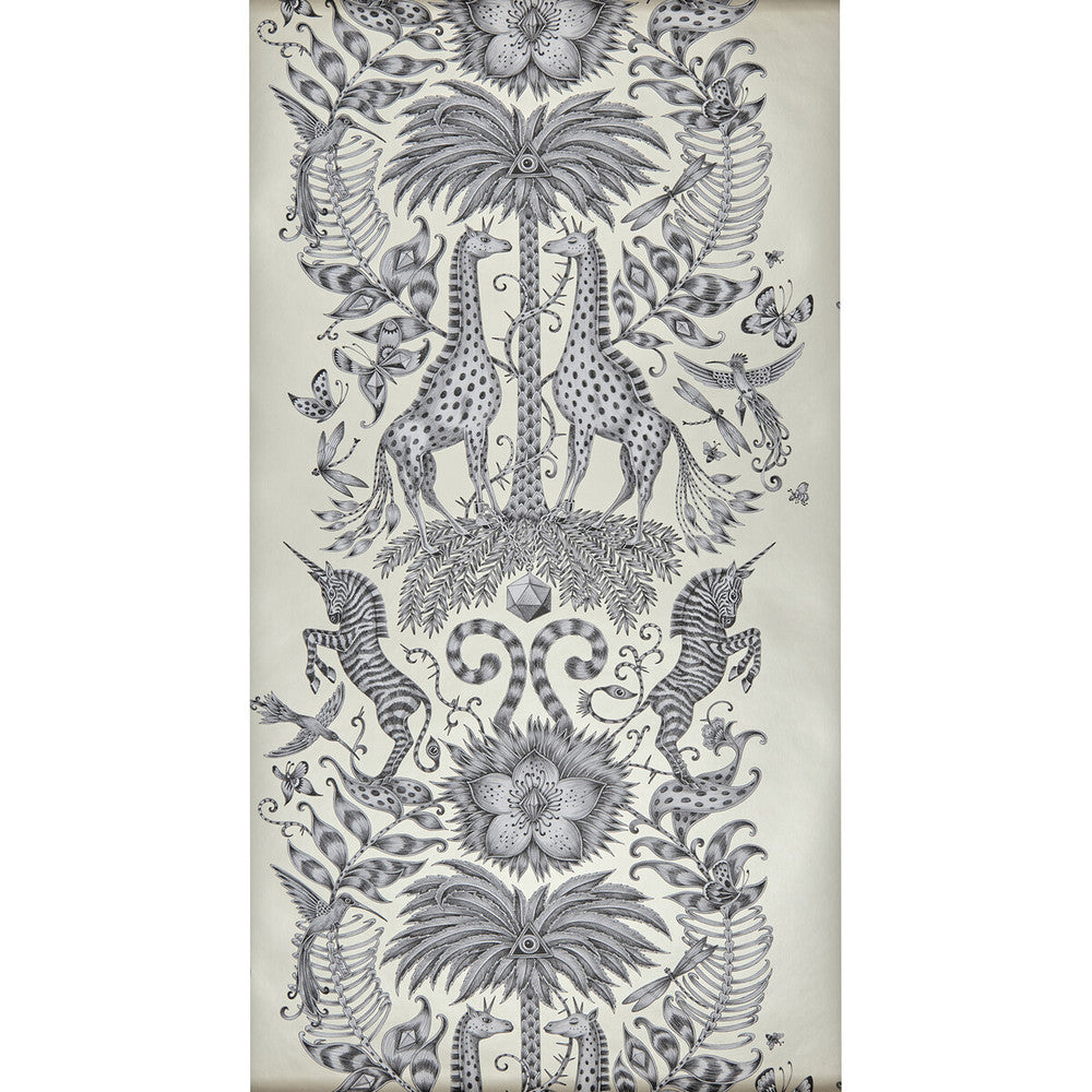 Kruger Monochrome by Clarke And Clarke Designer Wallcovering ANIMALIA BY EMMA J SHIPLEY FOR C&C United Kingdom Horizontal: 0 and Vertical: 27.125 20.5 - Swanky Fabrics -
