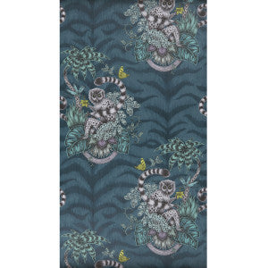 Lemur Navy by Clarke And Clarke Wallcovering