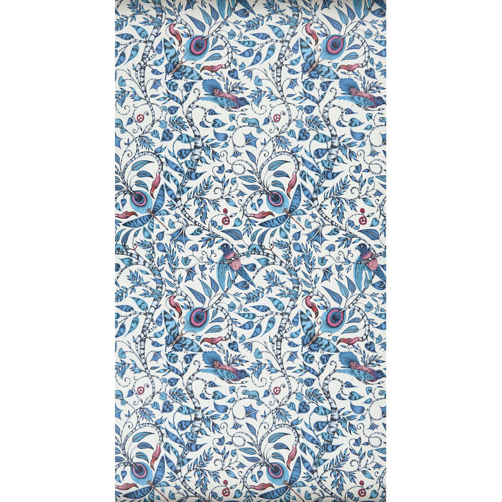 Rousseau Blue by Clarke And Clarke Wallcovering ANIMALIA BY EMMA J SHIPLEY FOR C&C United Kingdom Horizontal: 0 and Vertical: 20.5 20.5 - Fabric Carolina -