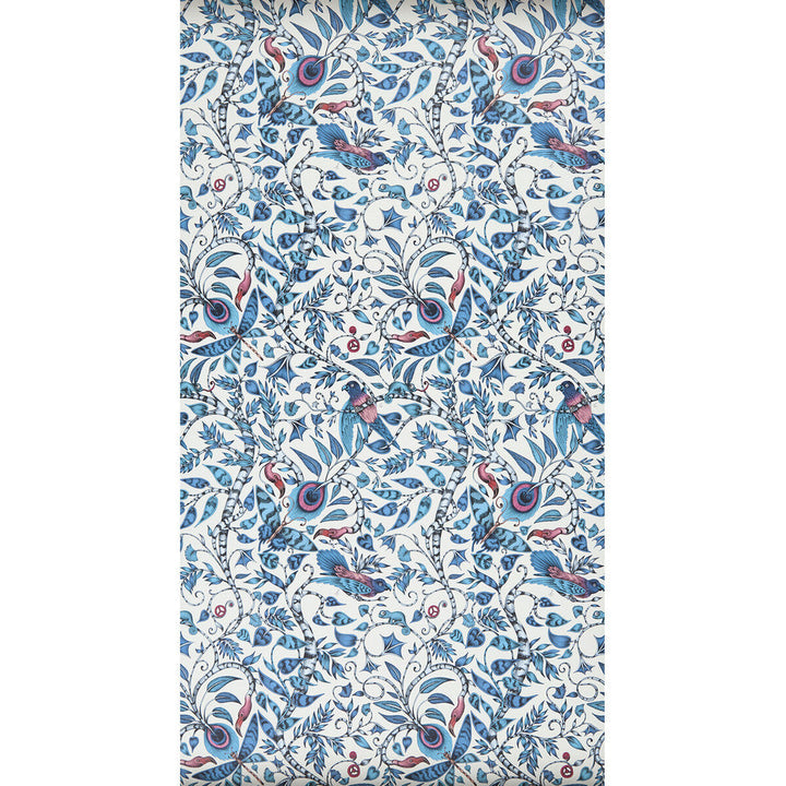Rousseau Blue by Clarke And Clarke Designer Wallcovering ANIMALIA BY EMMA J SHIPLEY FOR C&C United Kingdom Horizontal: 0 and Vertical: 20.5 20.5 - Swanky Fabrics -