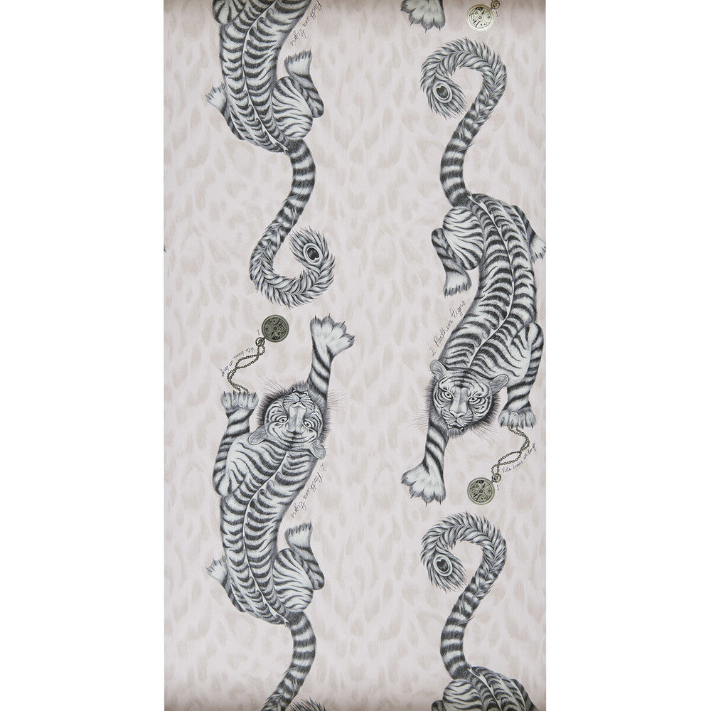 Tigris Pink by Clarke And Clarke Wallcovering ANIMALIA BY EMMA J SHIPLEY FOR C&C - United Kingdom - Horizontal: 0 and Vertical: 25.25 20.5 - Fabric Carolina -
