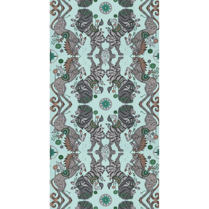 Caspian Wp Aqua by Clarke And Clarke Wallcovering WILDERIE BY EMMA J SHIPLEY FOR C&C NON WOVEN - 100% United Kingdom Horizontal: 0 and Vertical: 18 21 - Fabric Carolina -