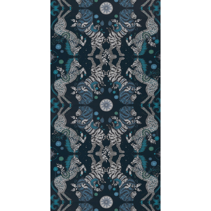 Caspian Wp Navy by Clarke And Clarke Wallcovering WILDERIE BY EMMA J SHIPLEY FOR C&C NON WOVEN - 100% United Kingdom Horizontal: 0 and Vertical: 18 21 - Fabric Carolina -
