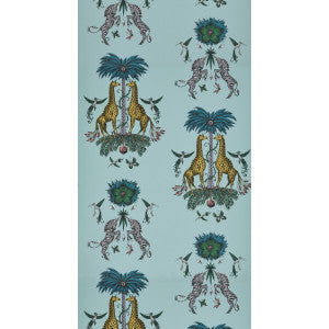 Creatura Turquoise by Clarke And Clarke Wallcovering