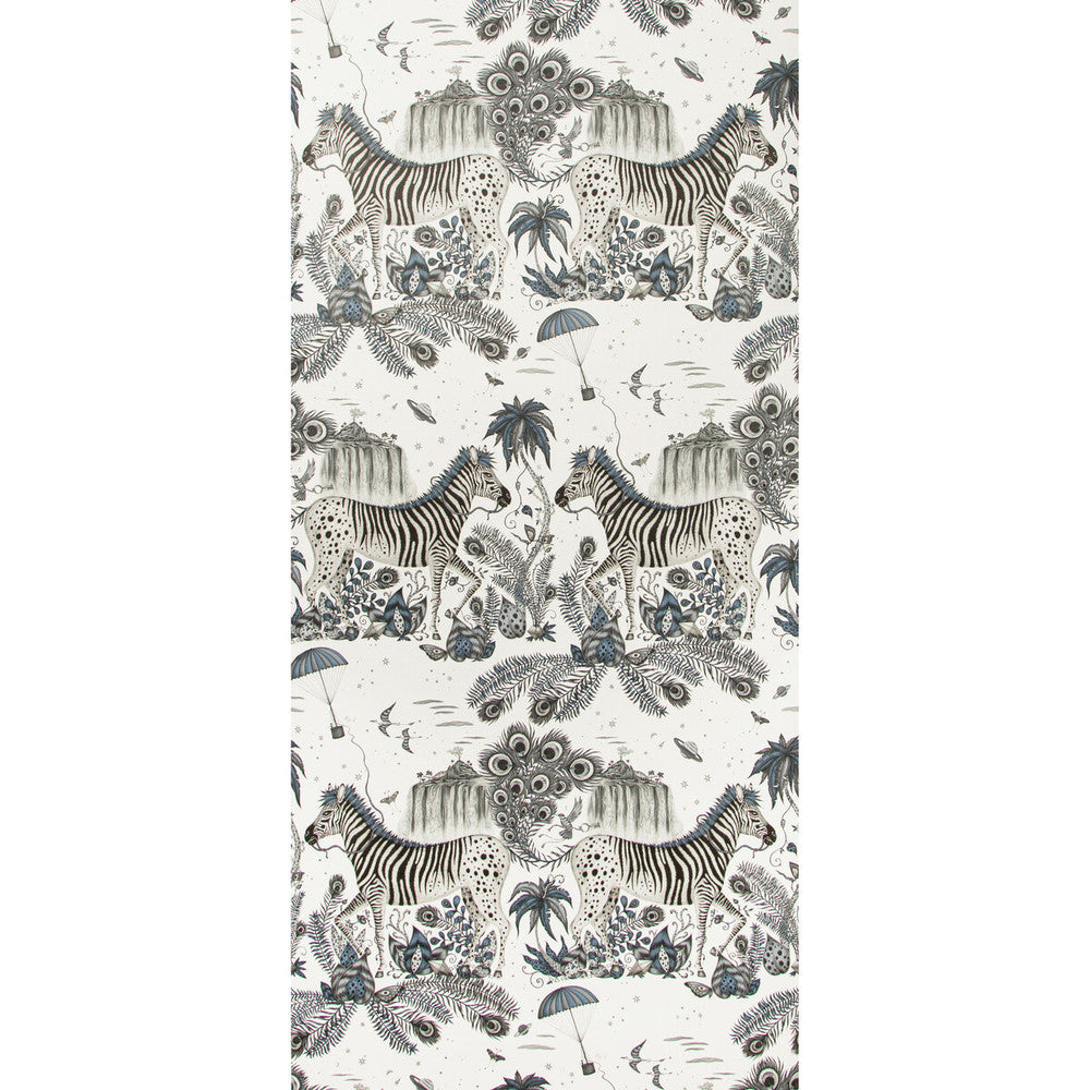 Lost World Blue by Clarke And Clarke Wallcovering WILDERIE BY EMMA J SHIPLEY FOR C&C NON WOVEN - 100% United Kingdom Horizontal: 0 and Vertical: 27.01 21 - Fabric Carolina -